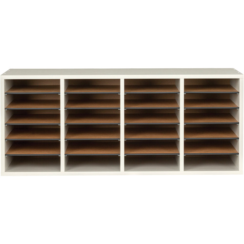 Casier &agrave; compartiments r&eacute;glable pour documentation, Stationnaire, 24 fentes, Bois, 39-1/4" la x 11-3/4" p x 16-1/4" h Nuna Depot Inc.