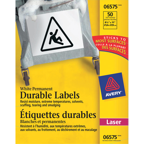 TrueBlock Labels, Polyester, 11" L x 8.5" H, White Nuna Depot Inc.