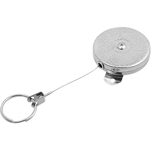 Self Retracting Key Chains, Chrome, 48" Cable, Mounting Bracket Attachment Nuna Depot Inc.
