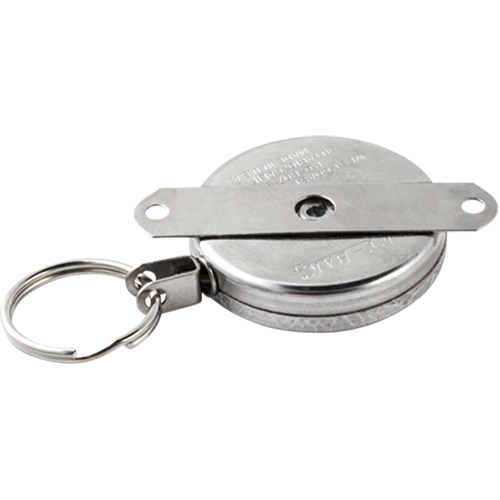 Self Retracting Key Chains, Chrome, 48" Cable, Mounting Bracket Attachment Nuna Depot Inc.