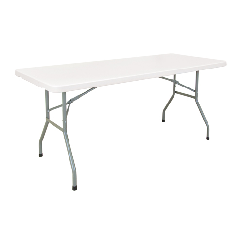 Folding Table, Rectangular, 60" L x 30" W, Polyethylene, White Nuna Depot Inc.