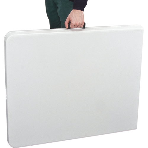 Table se pliant en deux, Rectangulaire, 72" l x 30" la, Poly&eacute;thyl&egrave;ne, Blanc Nuna Depot Inc.