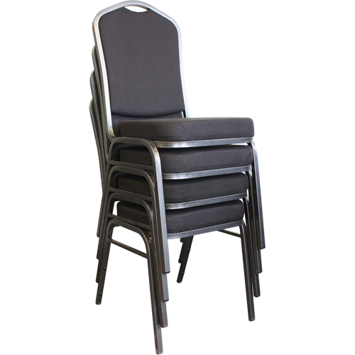 Chaises empilables, Tissu, Hauteur 37", Capacit&eacute; 275 lb, Noir Nuna Depot Inc.