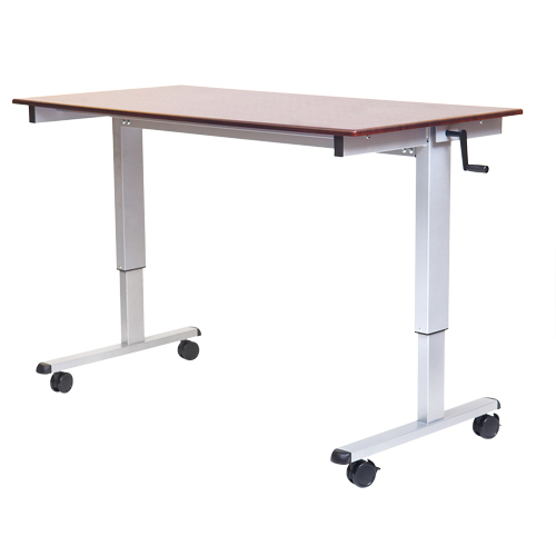 Postes de travail ajustables pour travail assis et debout , , 48-1/2" h x 48" la x 32-1/2" p, Noyer Nuna Depot Inc.