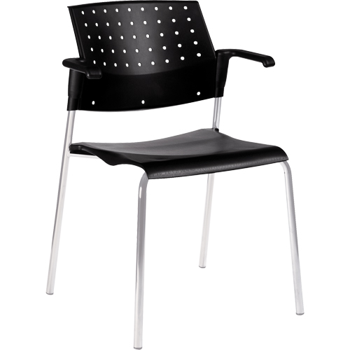 Chaises empilables, Plastique, Hauteur 33", Capacit&eacute; 300 lb, Noir Nuna Depot Inc.