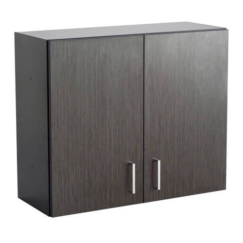 Modular Wall Cabinet, 30" H x 36" W x 15" D, 1 Shelves, Melamine, Asian Night/Black Nuna Depot Inc.