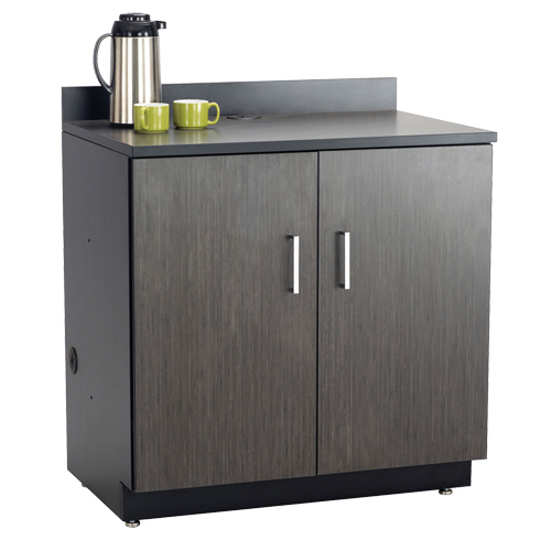 Armoire modulaire de base, M&eacute;lamine, 2 Tablettes, 39" h x 36" la x 25" P, Nuit d'Asie/noir Nuna Depot Inc.