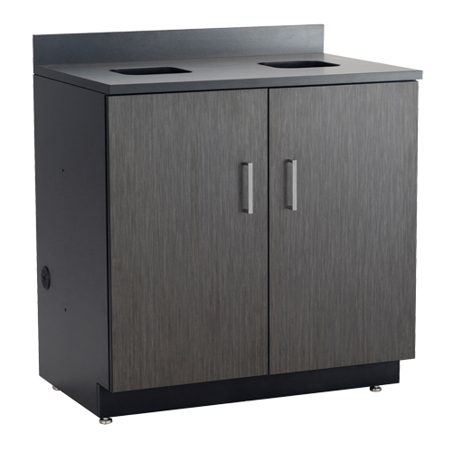 Armoire modulaire de base, M&eacute;lamine, 39" h x 36" la x 25" P, Nuit d'Asie/noir Nuna Depot Inc.