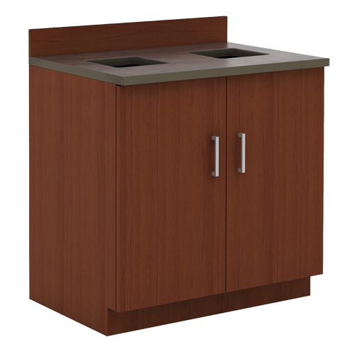 Armoire modulaire de base, M&eacute;lamine, 39" h x 36" la x 25" P, Acajou Nuna Depot Inc.