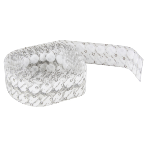 Fastener Coins, Hook & Loop, 3/4" Dia., Adhesive, White Nuna Depot Inc.