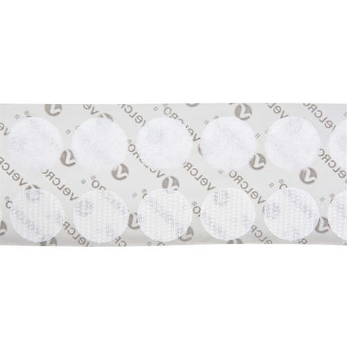 Fastener Coins, Hook & Loop, 3/4" Dia., Adhesive, White Nuna Depot Inc.