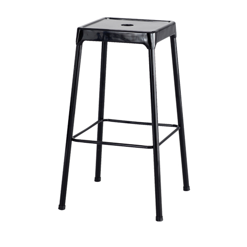 Bistro Stool, Stationary, Fixed, 29", Steel Seat, Black Nuna Depot Inc.