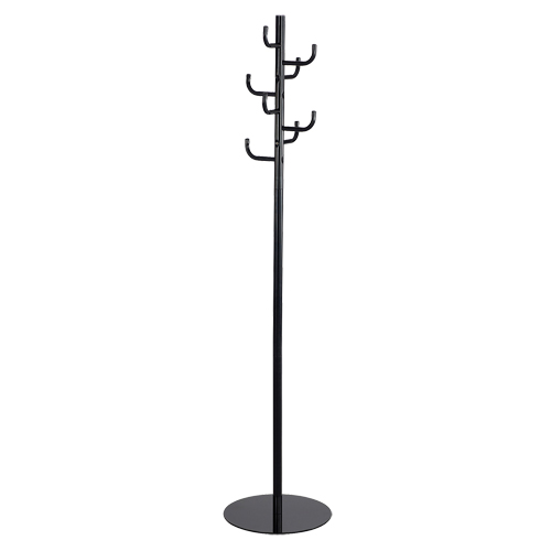 Coat Rack, 68" H, Black, 8 Hook(s) Nuna Depot Inc.