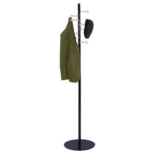 Nail Head Coat Rack, 67" H, Black, 8 Hook(s) Nuna Depot Inc.