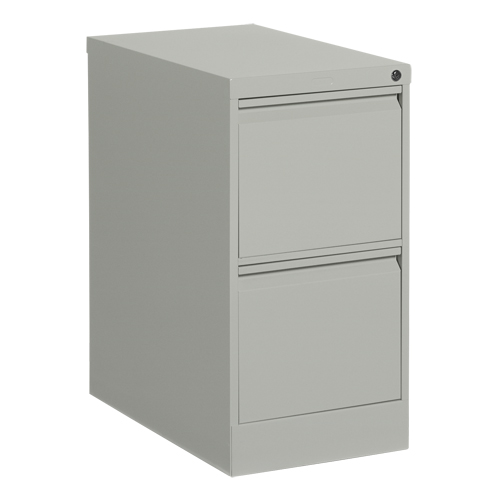 Vertical Filing Cabinet, Steel, 2 Drawers, 15-1/7" W x 25" D x 29" H, Grey Nuna Depot Inc.