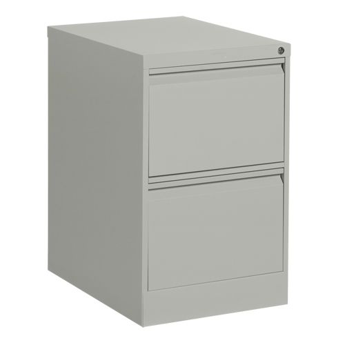 Vertical Filing Cabinet, Steel, 2 Drawers, 18-1/7" W x 25" D x 29" H, Grey Nuna Depot Inc.