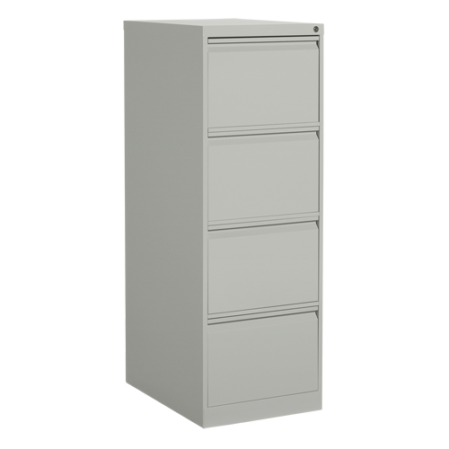 Vertical Filing Cabinet, Steel, 4 Drawers, 18-1/7" W x 25" D x 52" H, Grey Nuna Depot Inc.