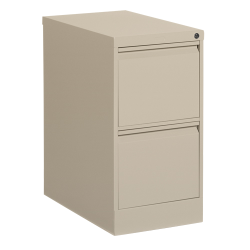 Vertical Filing Cabinet, Steel, 2 Drawers, 15-1/7" W x 25" D x 29" H, Beige Nuna Depot Inc.