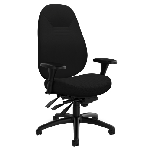 Medium Back Comfort Chair, Polyester, Black, 300 lbs. Capacity Nuna Depot Inc.