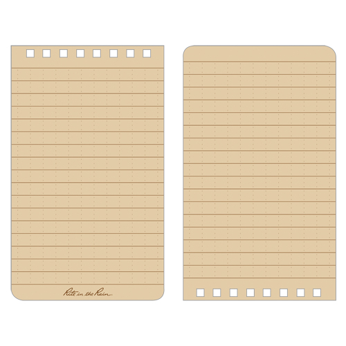 Pocket Top-Spiral Notebook, Soft Cover, Tan, 100 Pages, 3" W x 5" L Nuna Depot Inc.