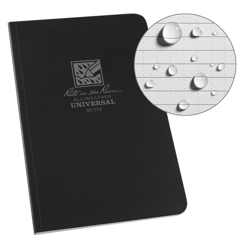 Livre reli&eacute; Field-Flex, Couverture souple, Noir, 128 Pages, 4-5/8" , 7-1/4"  Nuna Depot Inc.