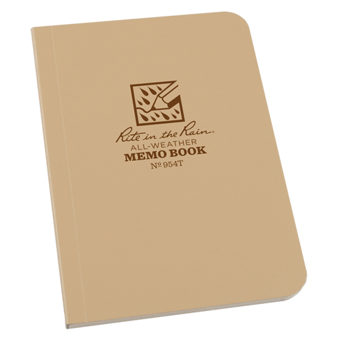Memo Book, Soft Cover, Tan, 112 Pages, 3-1/2" W x 5" L Nuna Depot Inc.