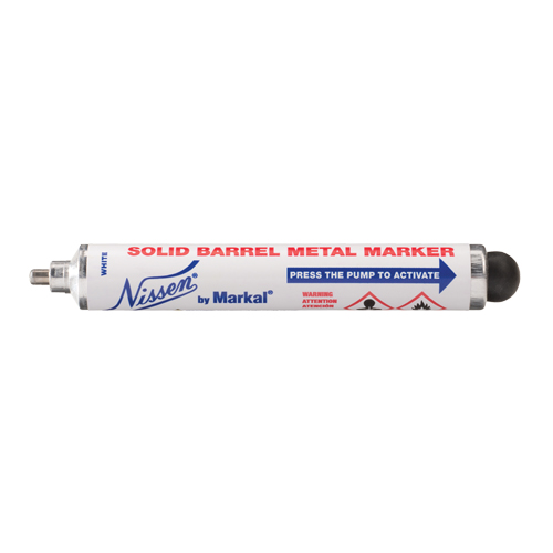 Nissen&reg; Solid Barrel Metal Marker, Liquid, White Nuna Depot Inc.