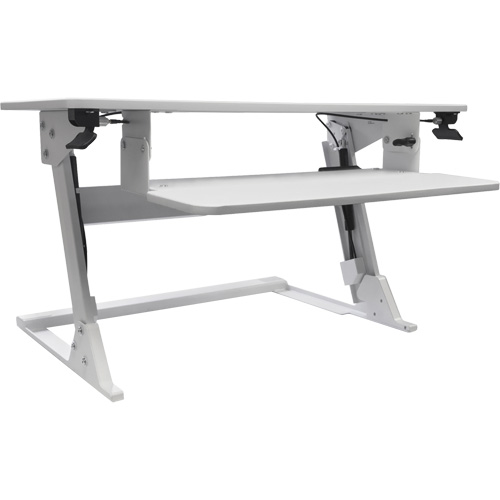 Goya Sit-Stand Workstation, Desktop Unit, 21" H x 35-2/5" W x 24" D, White Nuna Depot Inc.