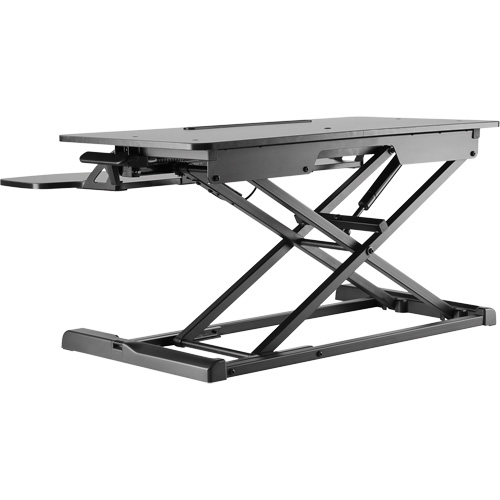 Poste de travail assis-debout Goya, Mod&egrave;le de bureau, 22" h x 31-1/2" la x 24" p, Noir Nuna Depot Inc.