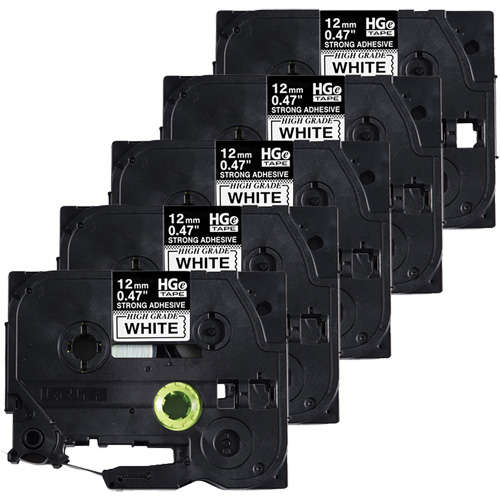 Laminated Tape, 12 mm x 8 m, Black on White Nuna Depot Inc.