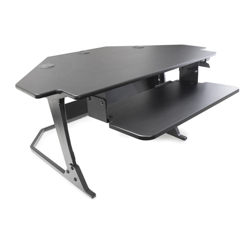 Poste de travail assise/debout pour bureau de coin Goya, Mod&egrave;le de bureau, 20" h x 42" la x 37-4/5" p, Noir Nuna Depot Inc.