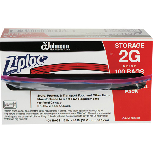 Sacs d'entreposage alimentaire &agrave; double fermeture &agrave; glissi&egrave;re de Ziploc Nuna Depot Inc.