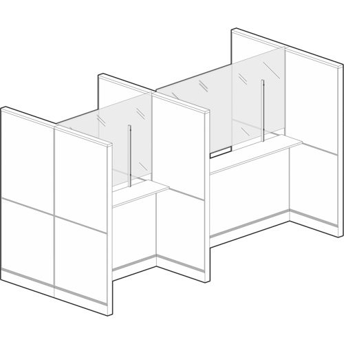 Vitre hygi&eacute;nique &agrave; fixation par pince, 36" la x 36" h Nuna Depot Inc.
