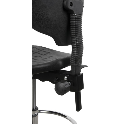 Tabouret robuste et ergonomique, Mobile, Ajustable, 39" - 48", Polyur&eacute;thane Si&egrave;ge, Noir Nuna Depot Inc.