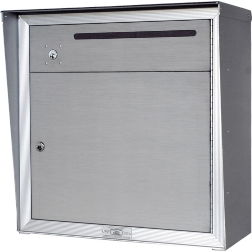 Collection Box, Wall -Mounted, 12-3/4" x 16-3/8", 2 Doors, Aluminum Nuna Depot Inc.
