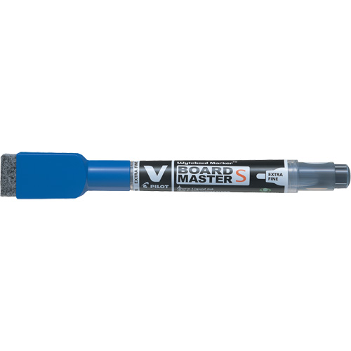 Marqueur effaçable &agrave; sec Vboard Master S avec efface, Bleu, Pointe Fin Nuna Depot Inc.