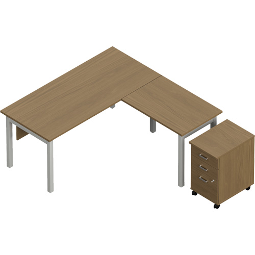Bureau en "L" avec caisson Newland Nuna Depot Inc.