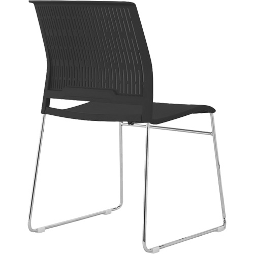 Stacking Chairs, Polypropylene, 32-3/8" High, 250 lbs. Capacity, Black Nuna Depot Inc.