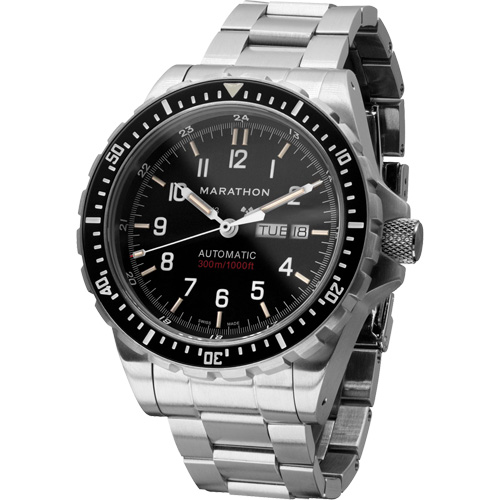 Jumbo Day/Date Automatic Watch with Stainless Steel Bracelet, Digital, Battery Operated, 46 mm, Silver Nuna Depot Inc.