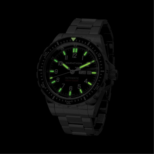 Jumbo Day/Date Automatic Watch with Stainless Steel Bracelet, Digital, Battery Operated, 46 mm, Silver Nuna Depot Inc.