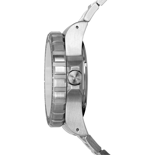 Jumbo Day/Date Automatic Watch with Stainless Steel Bracelet, Digital, Battery Operated, 46 mm, Silver Nuna Depot Inc.