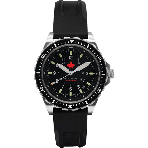 Red Maple Jumbo Diver's Quartz Watch, Digital, Battery Operated, 46 mm, Black Nuna Depot Inc.