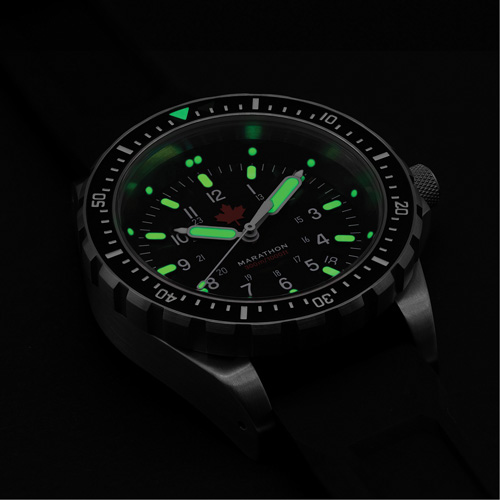 Red Maple Jumbo Diver's Quartz Watch, Digital, Battery Operated, 46 mm, Black Nuna Depot Inc.