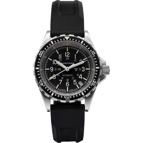 Jumbo Diver/Pilot's Automatic Chronograph Watch, Digital, Battery Operated, 46 mm, Black Nuna Depot Inc.