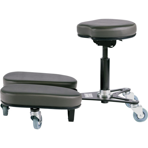 STAG4 Adjustable Kneeling Chair, Vinyl, Black/Grey Nuna Depot Inc.
