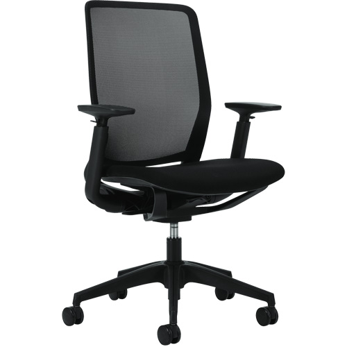 Chaise &agrave; dossier haut avec basculement synchronis&eacute; robuste Kody, Mailles, Noir, Capacit&eacute; 300 lb Nuna Depot Inc.