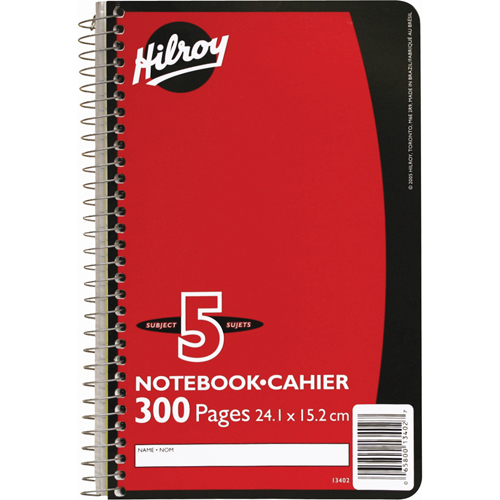5 Subject Spiral Notebook Nuna Depot Inc.