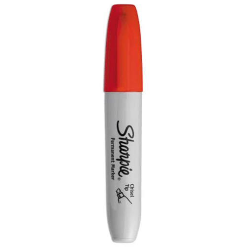 Permanent Marker, Chisel, Red Nuna Depot Inc.