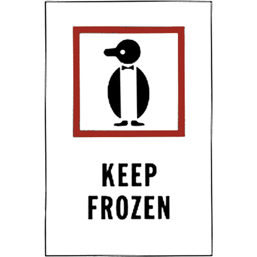 &eacute;tiquettes pour traitement sp&eacute;cial Keep Frozen, 6" lo x 4" la, Rouge/blanc Nuna Depot Inc.
