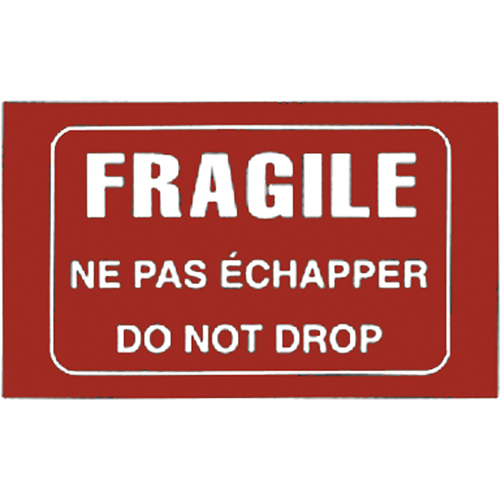 "Fragile" Bilingual Special Handling Labels, 5" L x 3" W, White on Red Nuna Depot Inc.